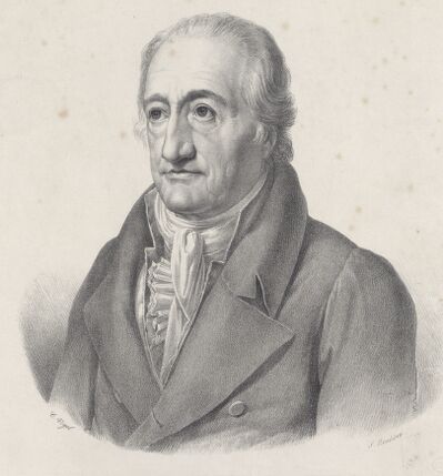 Johann Wolfgang von Goethe. Lithographie de S. Bendixen